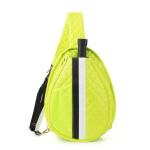 Babs + Birdie The Brooklyn Pickleball Puffer Sling Bag – Lightweight, Water-Resistant Bag for Paddles, Balls & Bottles with an Adjustable Strap (Citron)