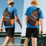 SUKRY Pickleball Bag Sling backpack with Water Bottle Holder for Men and Women Pickle ball Accessories Water-Resistant Sprot Bag