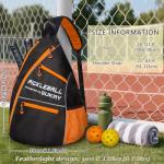 SUKRY Pickleball Bag Sling backpack with Water Bottle Holder for Men and Women Pickle ball Accessories Water-Resistant Sprot Bag