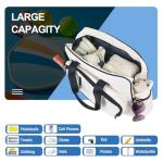 Pickleball Tote Bag for Women Men,Stylish Nylon Water-Resistant Pickleball Bag with Cooler & Paddle Sleeves Bag Large Capacity Crossbody Bags with Adjustable Shoulder Strap Fence Hook Sports Gifts