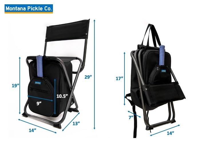 Montana Pickle Co. Pickleball Chair Backpack with Backrest