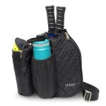 IZARI Designer Pickleball Bags for Women with Fence Hook | Original Quilted Pattern Pickle Ball Tote, Small Pickleballs Paddle Bag