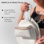 LITMON Pickleball Gifts for Women – Paddle Bag, Leather Crossbody with Adjustable Strap & Fence Hook – Stylish Everyday Design