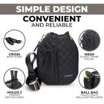 IZARI Designer Pickleball Bags for Women with Fence Hook | Original Quilted Pattern Pickle Ball Tote, Small Pickleballs Paddle Bag