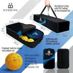 ROBBIMS Portable Pickleball Set with Net | 4 USAPA Approved Graphite Paddles, Duffle Bag, Regulation Size Pickleball Net System, Assembly Manual, 8 Outdoor Balls and Carry Bag