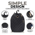 IZARI Designer Pickleball Bags for Women with Fence Hook | Original Quilted Pattern Pickle Ball Tote, Small Pickleballs Paddle Bag