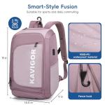 KAVIGOR Pickleball Bag, Large Pickleball Backpack Holds 4 to 6 Paddles, Shoes Compartment & Wet/Dry Pocket (9 Pockets), Charge Port