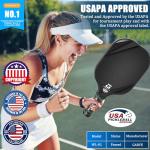 GARYE Pickleball Paddles Set of 4, Carbon Fiber Pickle Ball Paddle, USAPA Approved Lightweight Rackets 4 Pack for Adults and Teenagers, Includes 6 Balls, 1 Bag, and 4 Grip Tapes.