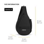 Sherpani Esprit, Sling Backpack, 10L Travel Bag, Shoulder Sling Purse, Crossbody Backpack, Unisex Travel Gifts, Pickleball Bag, RFID Protection, Fits 10 Inch Tablet (Raven)