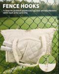 ESTARER Pickleball Bag, Pickleball Tote Bag with Shoe Compartment for Women Large Pickle ball Paddle Storage & Fence Hook (Off White)