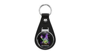 1080 Graphics Best Gnome Lupus Awareness Pickleball Cancer Survivor Ribbon Sport Lover Leather Keychain Stainless Steel Ring for Keys, Bags, or Backpacks
