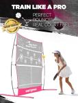 MerryMove Pickleball Rebound Net for Practice: Pink Pickleball Net Training Aid for Launcher Portable for Outdoor Backyard Driveway - Pickle Ball Gifts for Women Teens Adults