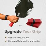 CRBN Pickleball - Drytec™ Overgrips - Pickleball Paddle Grip Tape - Absorbs Shock & Moisture - 4-Pack, Black