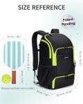 sportsnew Pickleball Bag Large Sports Pickleball Backpack with Shoe Compartment for Men Women, Black-Fluo Zip Patent Pending