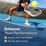 CRBN Pickleball - Drytec™ Overgrips - Pickleball Paddle Grip Tape - Absorbs Shock & Moisture - 4-Pack, Black