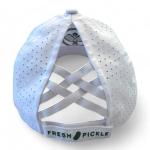 Lola Pickleball Tote Black Ivory- Designer Series Pickleball Bag for Women and White Cap for Women – Lightweight, Moisture-Wicking, Adjustable Hat with Embroidered Design