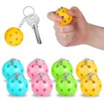 Gsbnjuy 8 Pack Pickleball Keychain Set Fun Purse Charms Gifts Mini Pickleball Lovers Key Chain Ornament Cute Tennis Ball Keychain for Men Women Sports Team Accessories Party Backpack Decor