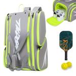 TILDOSAC Versatile Pickleball Backpack For Sport, Large Paddles Duffle Bag With Shoes Compartment For Travel (Grey)