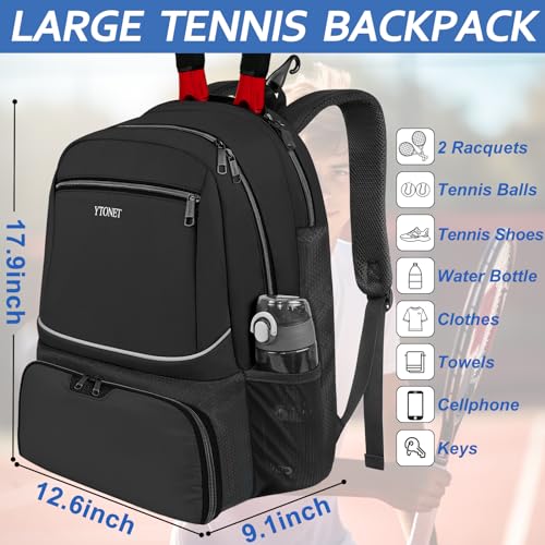 Ytonet Pickleball Bag with Insulated Pocket and Ventilated Shoe Compartment