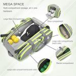 TILDOSAC Versatile Pickleball Backpack For Sport, Large Paddles Duffle Bag With Shoes Compartment For Travel (Grey)