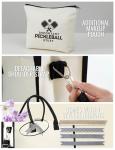 InnoBeta Pickleball Gifts for Women Canvas Tote Stuff Bag with Top Zipper, Shoulder Strap for Pickle Ball Players, Coaches for Christmas - Important