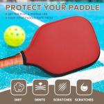2 Pcs Pickleball Paddle Covers, Universal Case Size - 8.6 x 12.2 inches Zippered Racket Sleeve, Durable Neoprene Paddle Cover, Paddle Storage Bag for Most USAPA Standard (Black) (Black) (Red)