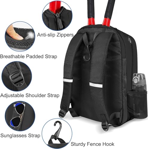 Ytonet Pickleball Bag with Insulated Pocket and Ventilated Shoe Compartment