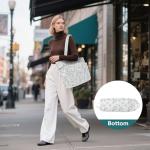 VIGTRO Pickleball Paddles Balls Women Puffer Tote Bag with Compartments, Reusable Quilted Handbag Shoulder Bag with Zipper for Travel, Work, Gym, Shopping