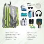 TILDOSAC Versatile Pickleball Backpack For Sport, Large Paddles Duffle Bag With Shoes Compartment For Travel (Grey)