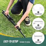 Patiassy Portable Badminton Volleyball Pickleball Net for Backyard, 17FT Combo Set with 5.1ft-7.4ft Adjustable Height for Outdoor Driveway Games, 4 Rackets, 3 Shuttlecocks, 1 Ball and Carry Bag