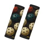 2-Pack Vintage Dot Pickleballs Print Neoprene Luggage Handle Wraps,Travel Accessories for Suitcases,Bags