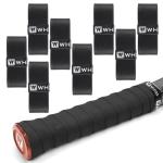 COIDEA Tennis Racket Grip Tape, 6 Pack Precut Anti Slip Tennis Grip Tape, Super Absorbent Dry Feel Tennis Grips Overgrip for Tennis, Pickleball, Black