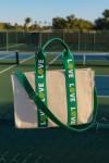 Pickleball Tote Bag Large Capacity Canvas Court Bag Two Zipper Pockets, Stylish Gift for Pickleball Enthusiasts - Ideal Captain Gift! Adjustable Shoulder Strap Sport Utility Bag