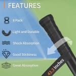 COIDEA Tennis Racket Grip Tape, 6 Pack Precut Anti Slip Tennis Grip Tape, Super Absorbent Dry Feel Tennis Grips Overgrip for Tennis, Pickleball, Black