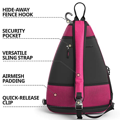 Athletico Sling Bag for Pickleball and Travel (Pink)