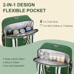 ACESAK Pickleball Bag, Pickleball Bags for Women Men Teens with Waterproof Pocket & Fence Hook, Pickleball Tote Bag for Pickleball Racquet Sports Gym Duffle, Adjustable Strap (Green）