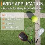 COIDEA Tennis Racket Grip Tape, 6 Pack Precut Anti Slip Tennis Grip Tape, Super Absorbent Dry Feel Tennis Grips Overgrip for Tennis, Pickleball, Black