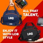 LOB Pickleball Bags for women men Tote Carry Bag with Bottle Holders, Fits 2 Paddles, 2pc Accessories (Pouch, Mesh Ball Bag), Durable Lightweight, Black