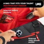 LOB Pickleball Bags for women men Tote Carry Bag with Bottle Holders, Fits 2 Paddles, 2pc Accessories (Pouch, Mesh Ball Bag), Durable Lightweight, Black