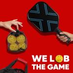 LOB Pickleball Bags for women men Tote Carry Bag with Bottle Holders, Fits 2 Paddles, 2pc Accessories (Pouch, Mesh Ball Bag), Durable Lightweight, Black