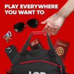 LOB Pickleball Bags for women men Tote Carry Bag with Bottle Holders, Fits 2 Paddles, 2pc Accessories (Pouch, Mesh Ball Bag), Durable Lightweight, Black