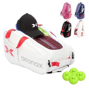 Arronax Pickleball Backpack, Duffle Bag for Pickleball Paddles, Accessories - Padded Compartment with Space for 3+ Paddles, Shoes, More, Suitable for men and women (White)
