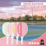 Pickleball Paddles Set of 4,USAPA Approved,4 Indoor&Outdoor Balls, Carrying Bag, 4 Cooling Towels,4 Pack Paddles,Pickleball Paddles Pack Gifts for Beginner&Pro