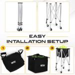 RPTX Pickleball Cart | Tennis Ball Hopper | 150 Ball Capacity | Multiple Storage Pockets | Carrying Bag | Lightweight & Portable | Coaching Cart for Practice & Training