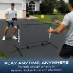 PIKKOFUN Mini Pickleball Net (5 FT Wide), Small Portable Dink Practice Net for Indoor & Outdoor, 60-Second Tool-Free Setup, Carry Bag Included, Pickleball Gifts for Women & Men, Black Net