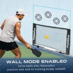 PIKKOFUN Mini Pickleball Net (5 FT Wide), Small Portable Dink Practice Net for Indoor & Outdoor, 60-Second Tool-Free Setup, Carry Bag Included, Pickleball Gifts for Women & Men, Black Net