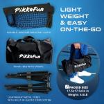 PIKKOFUN Mini Pickleball Net (5 FT Wide), Small Portable Dink Practice Net for Indoor & Outdoor, 60-Second Tool-Free Setup, Carry Bag Included, Pickleball Gifts for Women & Men, Black Net