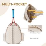 KUANG! Tennis Bag for Women Men Quilted Tennis Crossbody Backpack Tennis Racket Bag Suitable for Pickleball Tennis Badminton