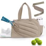 Lufstd Tennis Tote Bag for Women, Large Tennis Gym Bag Holds 2 Rackets with Shoe Compartment & Wet Pocket, Women's Overnight Weekend Pickleball Bag