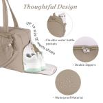 Lufstd Tennis Tote Bag for Women, Large Tennis Gym Bag Holds 2 Rackets with Shoe Compartment & Wet Pocket, Women's Overnight Weekend Pickleball Bag